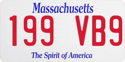 MA license plate 199VB9