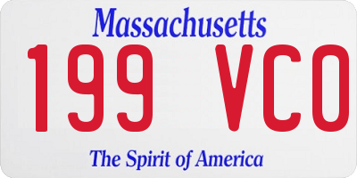 MA license plate 199VC0
