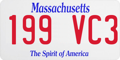 MA license plate 199VC3