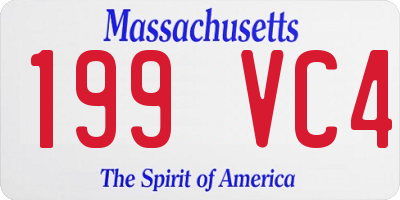 MA license plate 199VC4