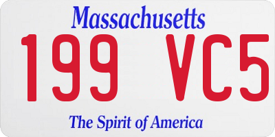 MA license plate 199VC5