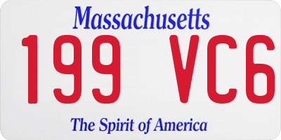 MA license plate 199VC6
