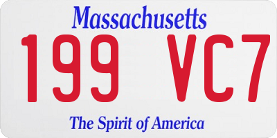 MA license plate 199VC7