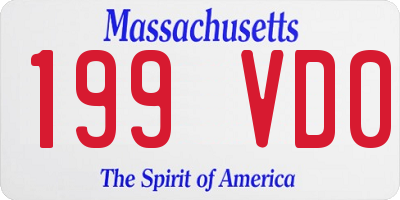 MA license plate 199VD0