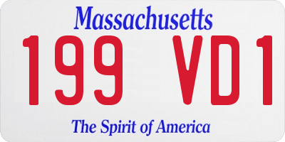 MA license plate 199VD1