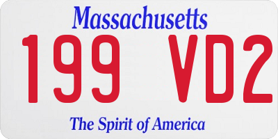 MA license plate 199VD2