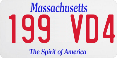 MA license plate 199VD4