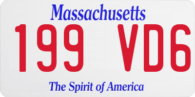 MA license plate 199VD6