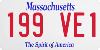 MA license plate 199VE1