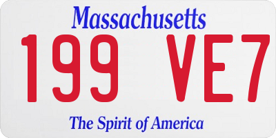 MA license plate 199VE7