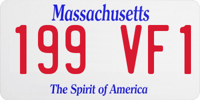 MA license plate 199VF1
