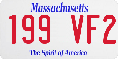 MA license plate 199VF2