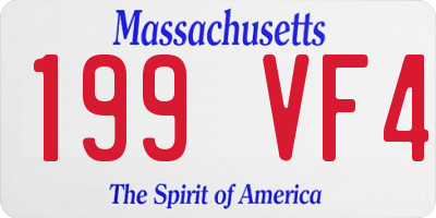 MA license plate 199VF4