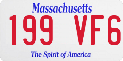 MA license plate 199VF6