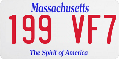 MA license plate 199VF7
