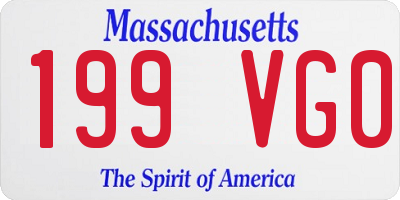 MA license plate 199VG0