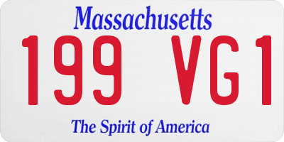 MA license plate 199VG1