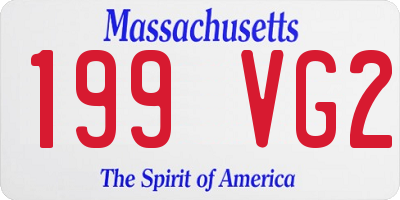 MA license plate 199VG2