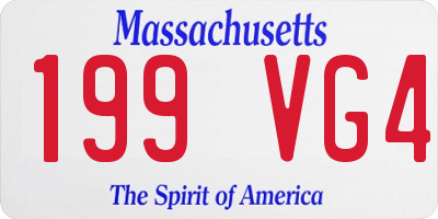 MA license plate 199VG4
