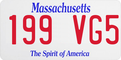 MA license plate 199VG5