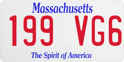 MA license plate 199VG6