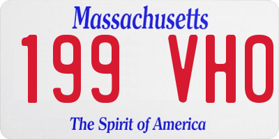 MA license plate 199VH0
