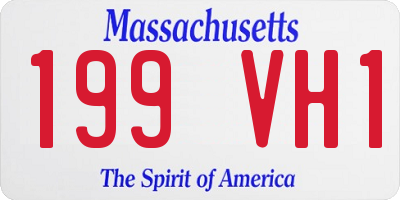 MA license plate 199VH1