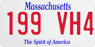 MA license plate 199VH4