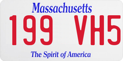 MA license plate 199VH5