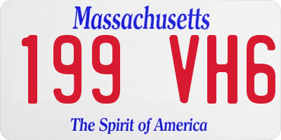 MA license plate 199VH6