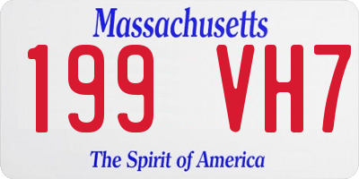 MA license plate 199VH7