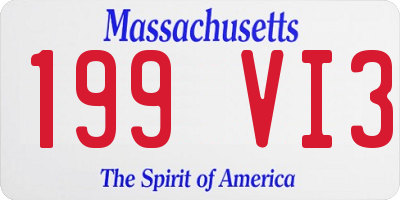 MA license plate 199VI3