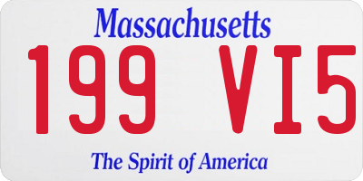 MA license plate 199VI5
