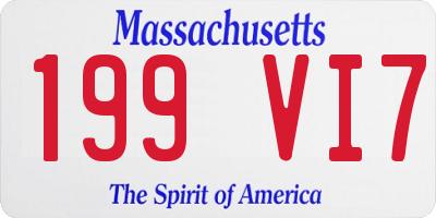 MA license plate 199VI7