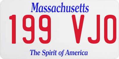MA license plate 199VJ0