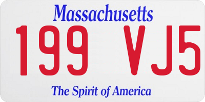 MA license plate 199VJ5