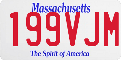 MA license plate 199VJM