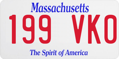 MA license plate 199VK0