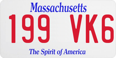 MA license plate 199VK6