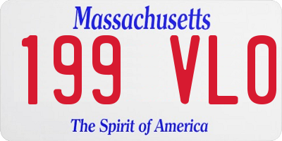 MA license plate 199VL0