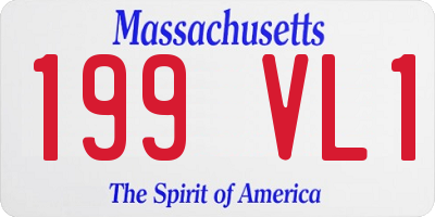 MA license plate 199VL1