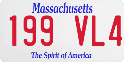 MA license plate 199VL4