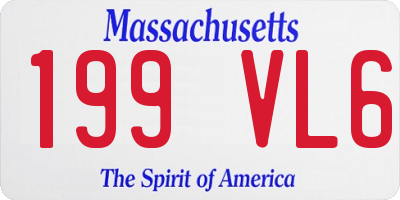 MA license plate 199VL6