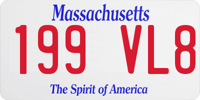 MA license plate 199VL8