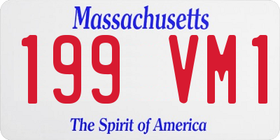 MA license plate 199VM1