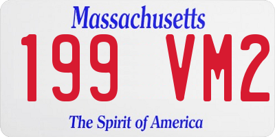 MA license plate 199VM2