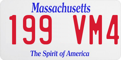 MA license plate 199VM4