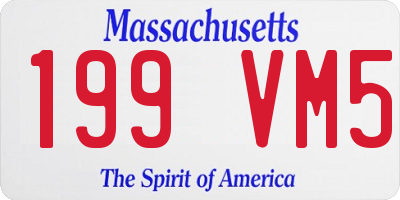 MA license plate 199VM5