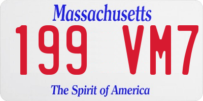 MA license plate 199VM7