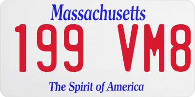 MA license plate 199VM8